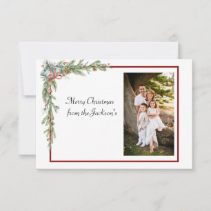 Personalisierte flache Weihnachtskarte Dankeskarte