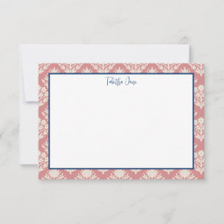 Personalisierte Flachnotizkarten | Florale Korresp Mitteilungskarte