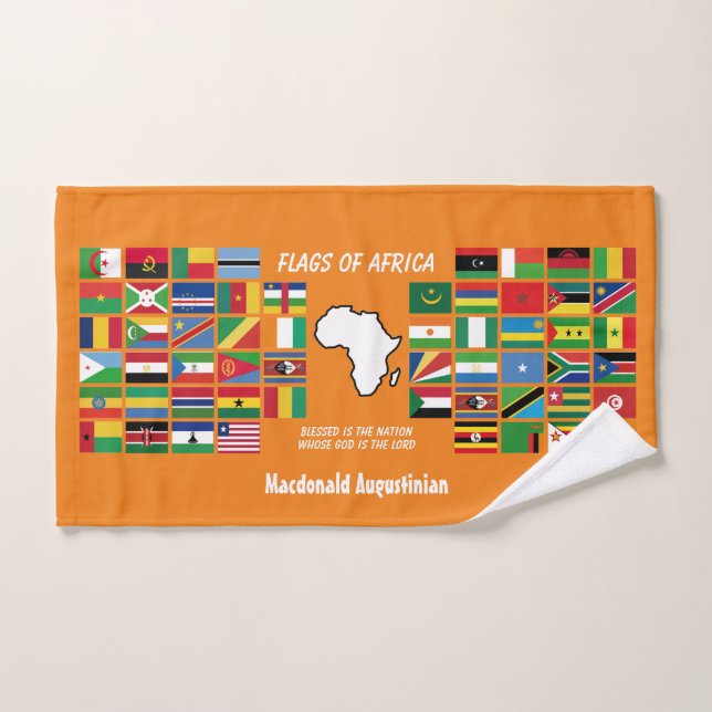 Personalisierte FLAGEN AFRIKAS Orange Handtuch (Handtuch)