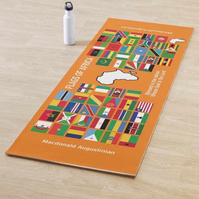 Personalisierte FLAGEN AFRIKAS Orange Yogamatte (Beispiel)