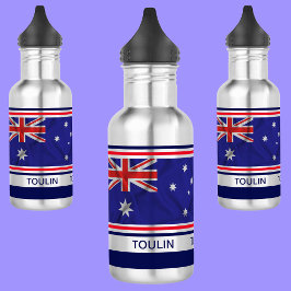 Personalisierte Flagge Australiens Edelstahlflasche
