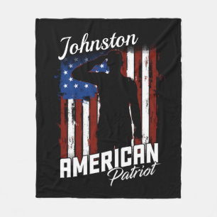 Personalisierte Flagge des amerikanischen Patriot Fleecedecke