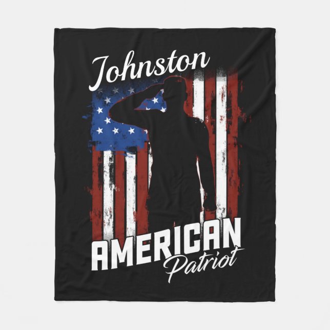 Personalisierte Flagge des amerikanischen Patriot  Fleecedecke (Vorderseite)