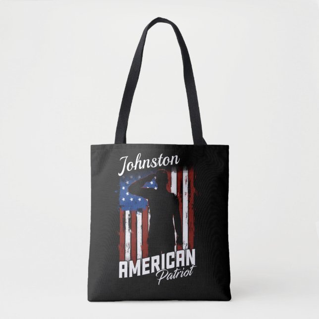 Personalisierte Flagge des amerikanischen Patriot  Tasche (Vorderseite)