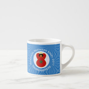 Personalisierte Flagge des marokkanischen Hanukkah Espressotasse
