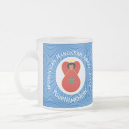 Personalisierte Flagge des marokkanischen Hanukkah Mattglastasse