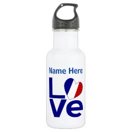 Personalisierte Flagge für die Blaue LIEBE Edelstahlflasche