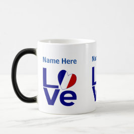 Personalisierte Flagge für die Blaue LIEBE Verwandlungstasse