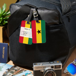 Personalisierte Flagge Ghanas Gepäckmarke Gepäckanhänger