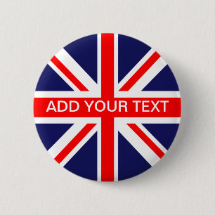 Personalisierte Flagge Großbritanniens Button