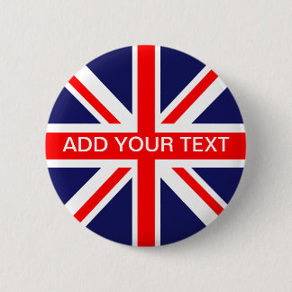 Personalisierte Flagge Großbritanniens Button