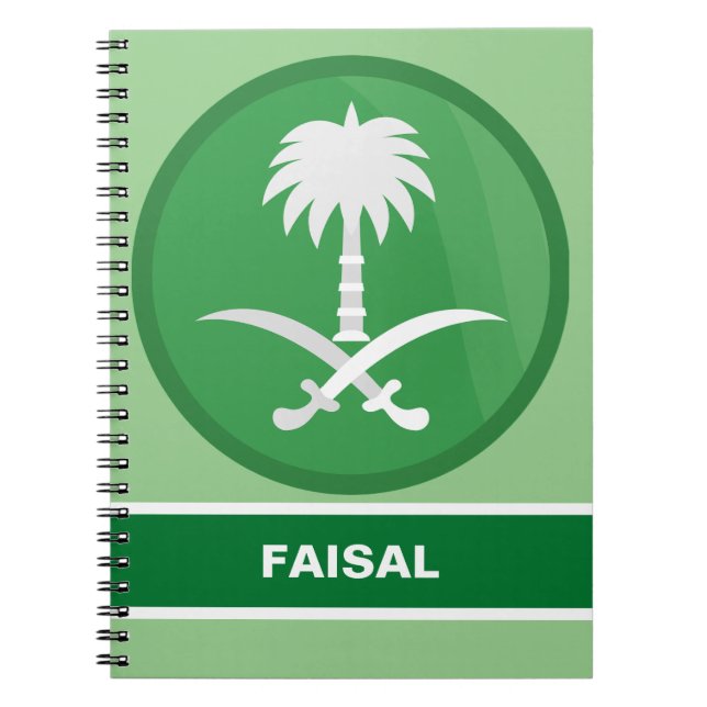 Personalisierte Flagge Saudi-Arabiens (KSA) Notizblock (Vorderseite)