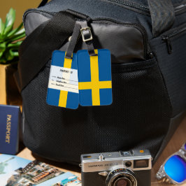 Personalisierte Flagge Schwedens Gepäckmarke Gepäckanhänger