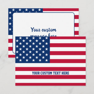 Personalisierte Flaggen-US Flagge der USA Dankeskarte
