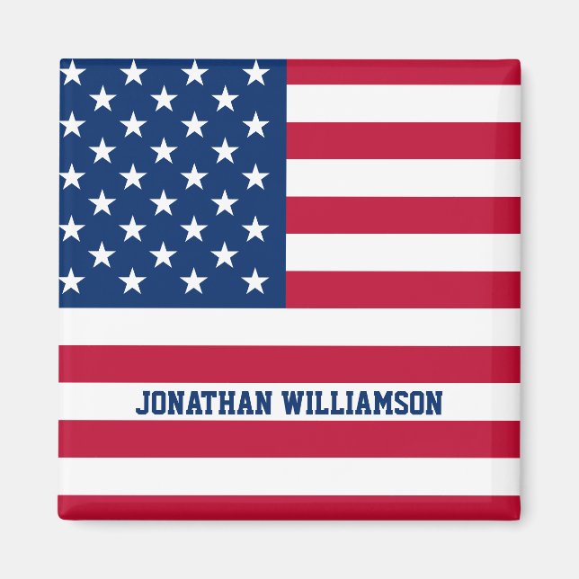 Personalisierte Flaggen-US Flagge der USA Magnet (Vorne)