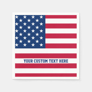 Personalisierte Flaggen-US Flagge der USA Serviette