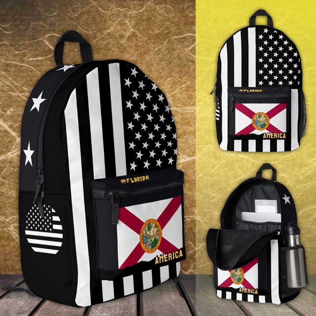 Personalisierte Flaggentasche aus Florida, amerika Bedruckter Rucksack (Von Creator hochgeladen)