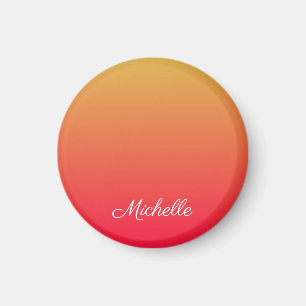 Personalisierte Flamme und gelbe Ober Magnet