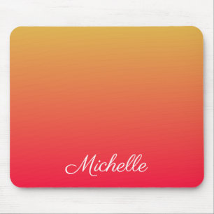 Personalisierte Flamme und gelbe Ober Mousepad