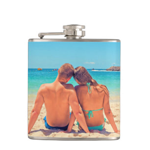 Personalisierte Flasche für Paarfotos Flachmann