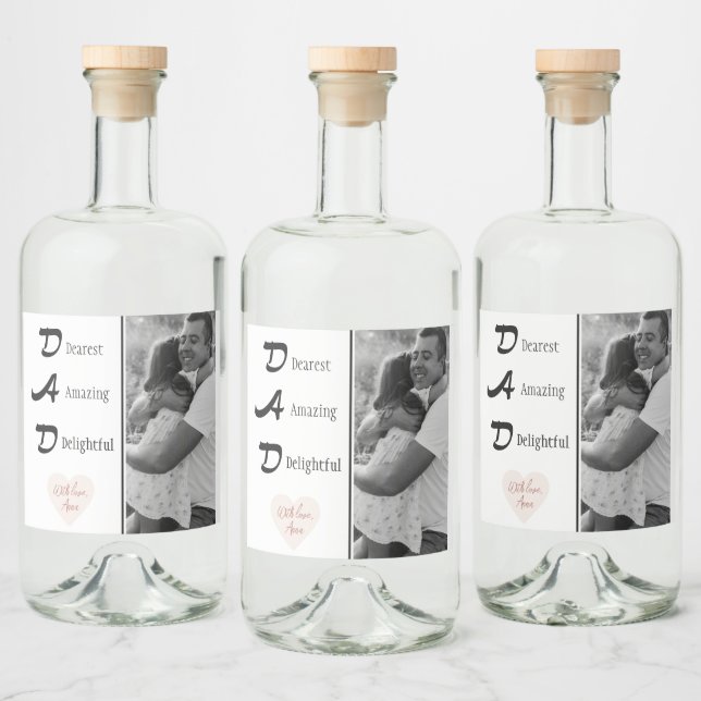 Personalisierte Flaschen | Geschenk für Vater Alkoholflaschenetikett (Flaschen)