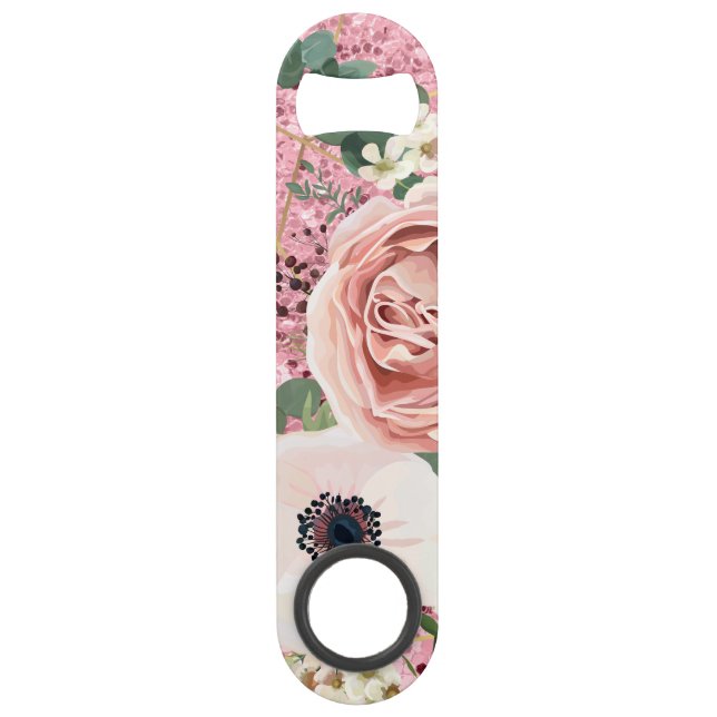 Personalisierte Flaschenöffner Geometrische Rose G (Vorderseite)