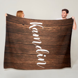 Personalisierte Fleece Throw Stallwald Land Rustik