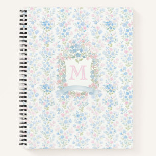 Personalisierte Florale Aquarell-Flanelldecke Notizbuch