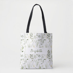 Personalisierte florale Bridesmaid Totbeutel Tasche