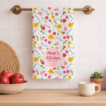 Personalisierte Florale Familiennamen-Küche der Mu
