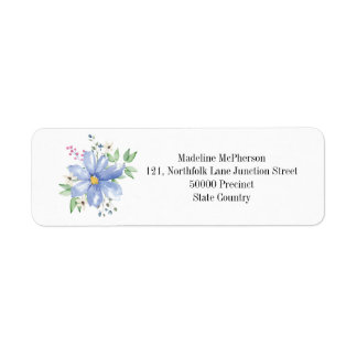 Personalisierte florale Monogramm blaue Wildblumen