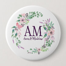 Personalisierte florale Monogramm Frische Frühling