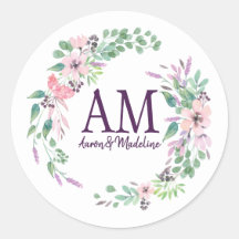 Personalisierte florale Monogramm Frische Frühling