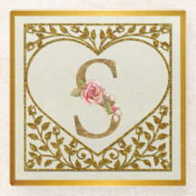 Personalisierte florale Monogramm von A bis Z