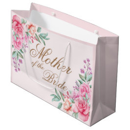 Personalisierte florale Pink Bride Band, für Bride Große Geschenktüte