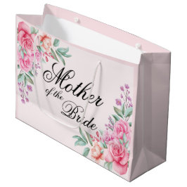 Personalisierte florale Pink Bride Band, für Bride Große Geschenktüte