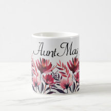 Personalisierte florale Tasse - Anpassbare Blume T