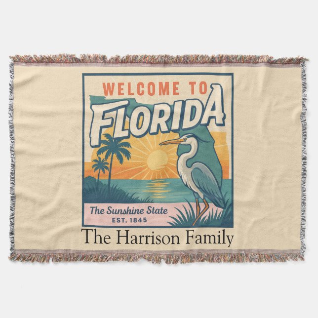 Personalisierte Florida-Wurfdecke Decke (Vorderseite)