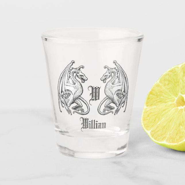 Personalisierte Flügeldrachen Schnapsglas (Vorderseite)