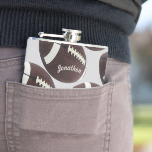 Personalisierte Football-Flasche Flachmann
