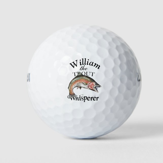 Personalisierte Forellen Whisperer Fischer Golfball (Vorderseite)