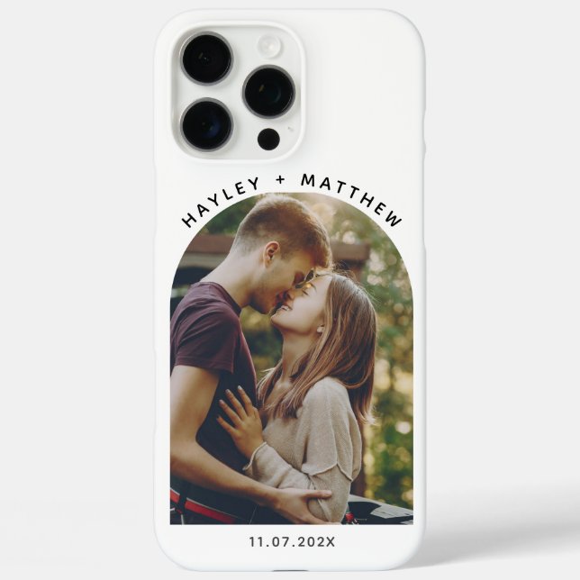 Personalisierte Foto Arch Typografie iPhone 16 Pro Max Hülle (Rückseite)