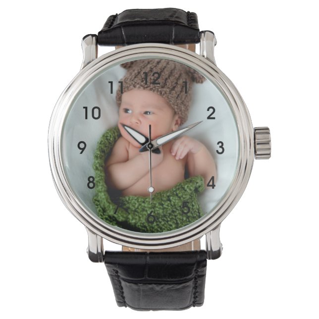 Personalisierte Foto-Armüberwachung Armbanduhr (Vorderseite)
