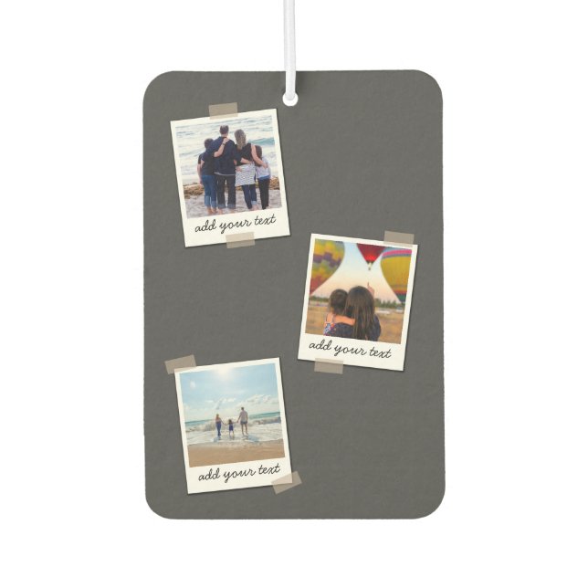 Personalisierte Foto-Collage der Familie 3 Autolufterfrischer (Vorderseite)
