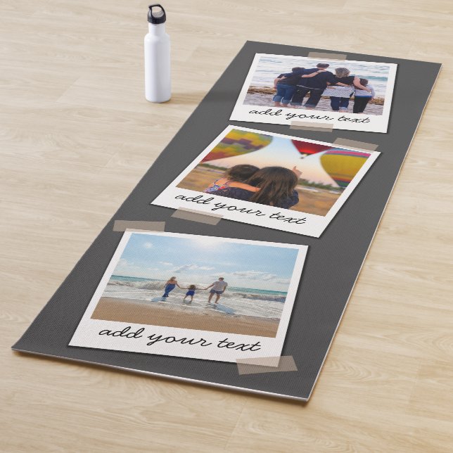 Personalisierte Foto-Collage der Familie 3 Yogamatte (Beispiel)