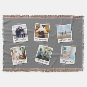 Personalisierte Foto-Collage der Familie 6 Decke