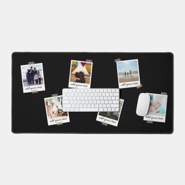 Personalisierte Foto-Collage der Familie 6 Schreibtischunterlage (Tastatur & Maus)