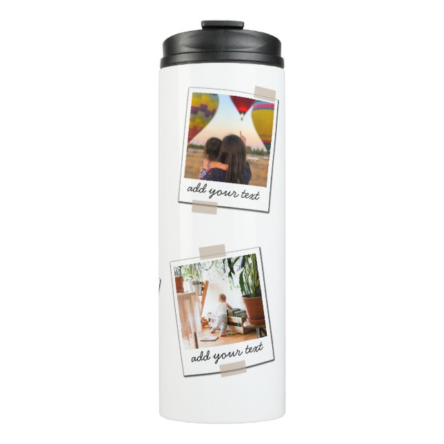 Personalisierte Foto-Collage der Familie 6 Thermosbecher (Vorderseite)