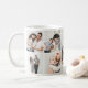 Personalisierte Foto-Collage der Familien-7 Kaffeetasse (Mit Donut)