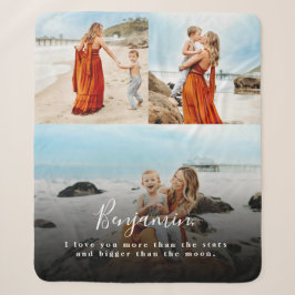 Personalisierte Foto Collage Liebe Sie Sherpa Blan Sherpadecke